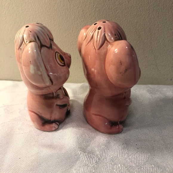 Vintage 50's Pink Mice Salt and Pepper Shakers Japan Novelty S&P Shakers Kitsch - Picture 7 of 9